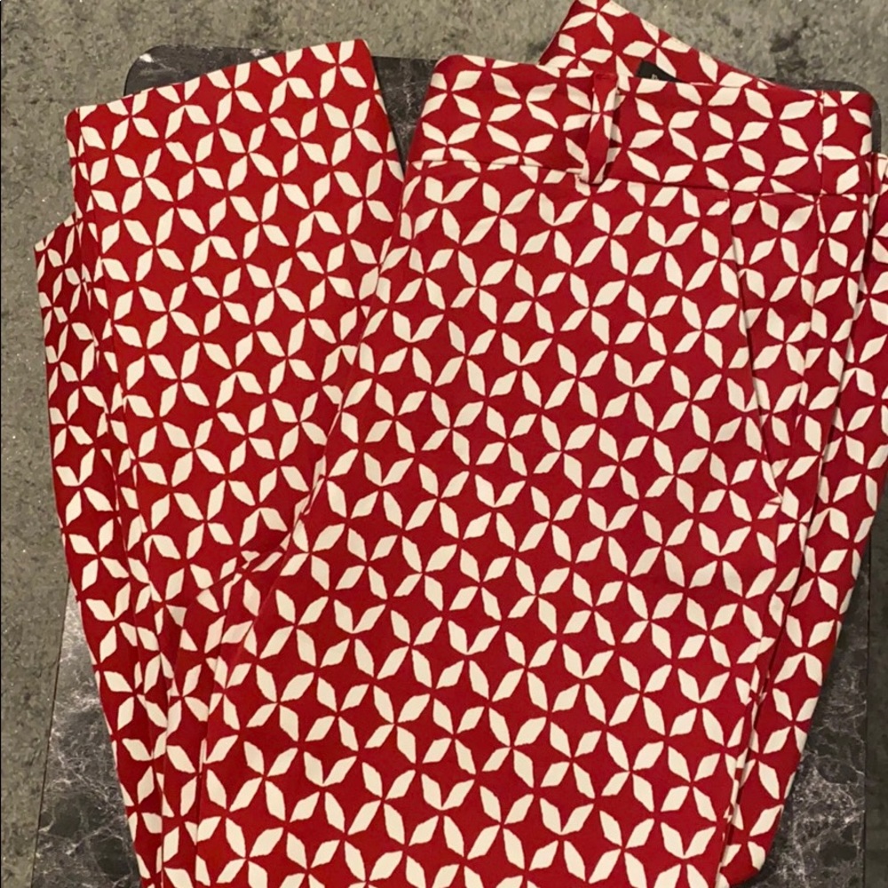 Loft Petites Marisa skinny pinwheel pants 10P